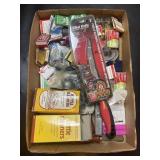 Tray Lot Of Assorted Items Including Matches,