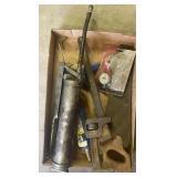 Tray Lot Of Assorted Items Including Grease Gun,