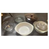 Tray Lot Of Assorted Anchor Hocking Casserole