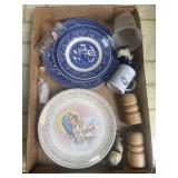 Tray Lot Of Assorted Items Including Salt &