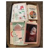 Tray Lot Of Assorted Items Cookbooks & More