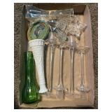 Tray Lot Of Assorted Items Including Candle