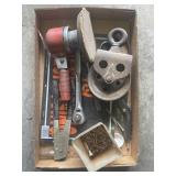 Tray Lot Of Assorted Hardware Including Cast Iron