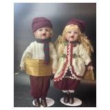 (2) Christmas Porcelain Dolls