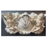 Vintage Royal Sealy Cherub Angel Console Oval