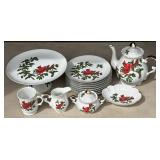 Hand Painted Lefton Christmas China 27 Pieces