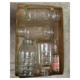 4 Assorted Jars & Nehi Bottle