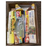 Tray Lot Of Assorted Zip Lock Bags, Freezer Bags,