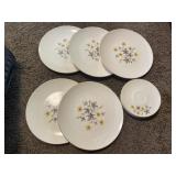 (5) Plates & (5) Saucers Vintage Sun Light