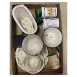 Tray Lot Of Assorted Items Including Mugs, Bath &