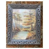 Painting Signed Autumn Scene Munich Karl