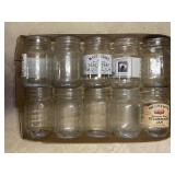 Tray Lot Of Assorted (10) Pint Jars