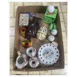 Tray Lot Of Assorted Items Including Porcelain