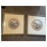 (2) 20ï¿½ x 20ï¿½ Framed & Matted Prints