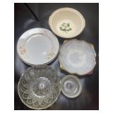 Tray Lot Of Assorted Plates, Vintage Anchor