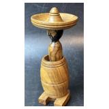 Folk Art Peekaboo Wooden Sculpture