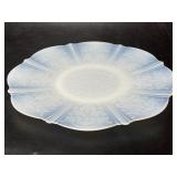 Depression Glass Plate Opalescent Opal Scalloped