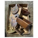 Tray Lot Of Assorted Items Including Wooden