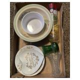 Tray Lot Of Assorted Bowls, Cups, Vases & More