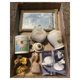 Tray Lot Of Assorted Items Including Coffee Mugs,