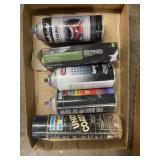 Tray Lot Of Assorted Spray Enamel & More