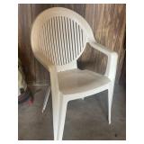 (4) High back Plastic Outdoor Chairs