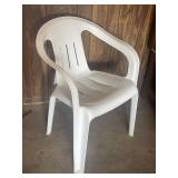 (3) Outdoor Plastic Chairs