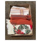 Tray Lot Of Assorted Kitchen Towels & More