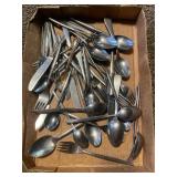 Tray Lot Of Assorted Forks/Spoons/Butter Knives