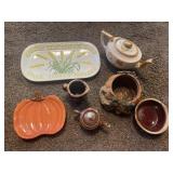 Tray Lot Of Assorted Items Including Teapot, Fall