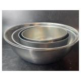 (5) Assorted Mixing Bowls (Stainless Steel)