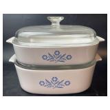 (2) Vintage CorningWare Casserole Dishes