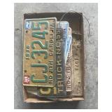 Tray Lot Of Assorted Licenses Plates