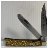 Two Blade Trapper Rough Rider Gold Strike it Rich