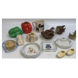 Assorted Lot As Pictured Including Ashtrays, Salt