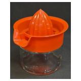 Vintage Gemco USA Citrus Juicer Reamer Glass Jar