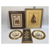 Assorted Framed Pressed Florals and Floral