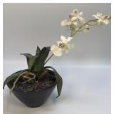 5ï¿½ Ceramic Flower Pot With Artificial Orchid