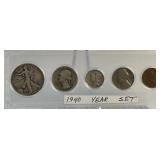 1940 Set of Coins