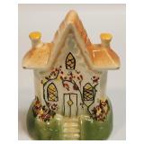 Ceramic Cottage House Wall Pocket as Pictured