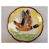 Flying Mallard Duck Plate Wall Pocket Vase