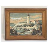 Vintage Large Paint-by-Number "Lighthouse"