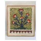 Framed Mosaic Floral Art 13.75ï¿½ X 15.5ï¿½