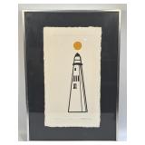 Framed/Signed/Numbered Lighthouse Watercolor ï¿½Joy