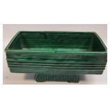 Green Drip Glaze Pedestal Planter, Rectangular