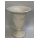 Vintage Haeger Pottery Ribbed 8.75" Pedestal Vase