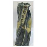 Handmade Twisted Vase Shades of Blue, Green and