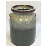 7.5ï¿½ Tall Blue and Green Crock / Jar Decorative