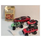 Assorted Toy Cars and Trucks including Dale