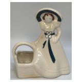 Vintage Pottery Planter, SOUTHERN BELLE Lady with
